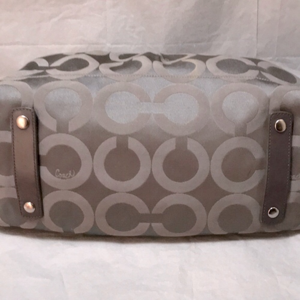 Coach Madison OP ART Sabrina Grey Satchel Handbag 12943 EUC - Picture 6 of 12